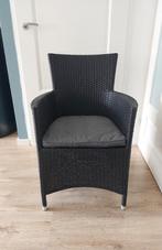 4x P&R design zwarte diner tuinstoel, Ophalen, Zo goed als nieuw, Kunststof