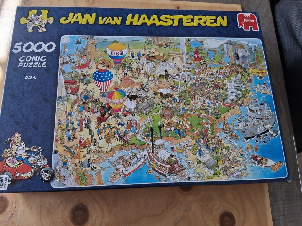 Jan van Haasteren puzzel USA 5000 st   -2, Ophalen of Verzenden, Meer dan 1500 stukjes, Gebruikt