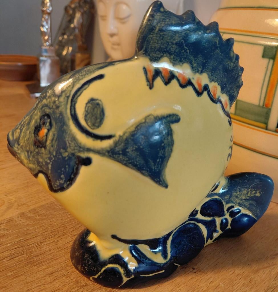 Plastiek vis Velsen ontwerp C.J. Gellings, Antiek en Kunst, Ophalen of Verzenden