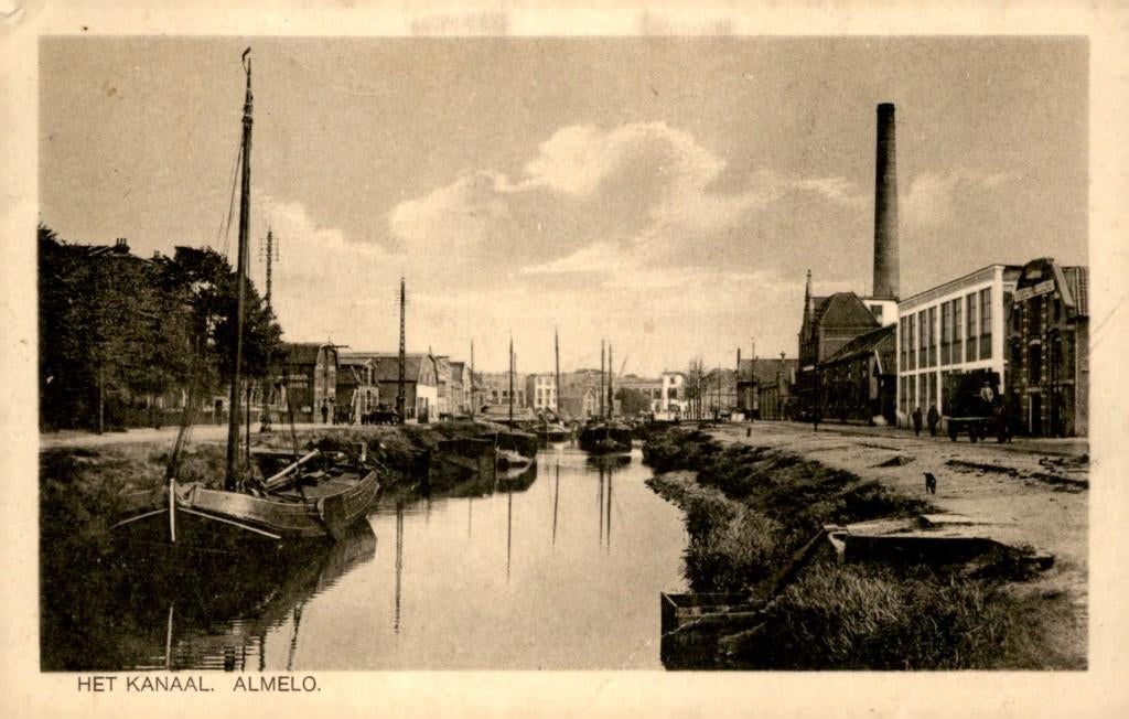 Almelo hat Kanaal # 800, Verzenden, 1920 tot 1940, Gelopen, Overijssel
