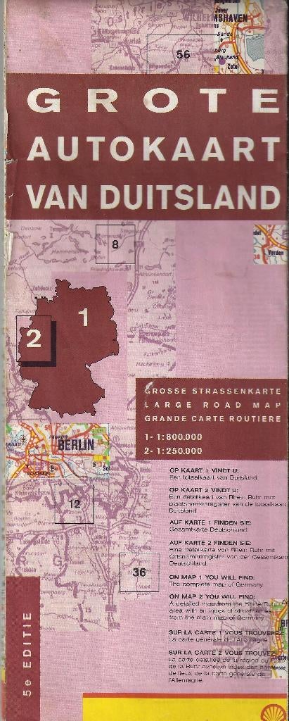 C218 plattegrond autokaart duitsland ( esso ) 5e druk, Gelezen, 2000 tot heden, Ophalen of Verzenden, Landkaart