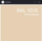 RAL 1015 Licht Ivoor Muurverf 10 Liter Extra Mat, Ophalen, Overige kleuren, Nieuw, Verf