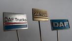 DAF Trucks autospelden 3 x, Verzamelen, Speldjes, Pins en Buttons, Verzenden, Gebruikt, Transport, Speldje of Pin