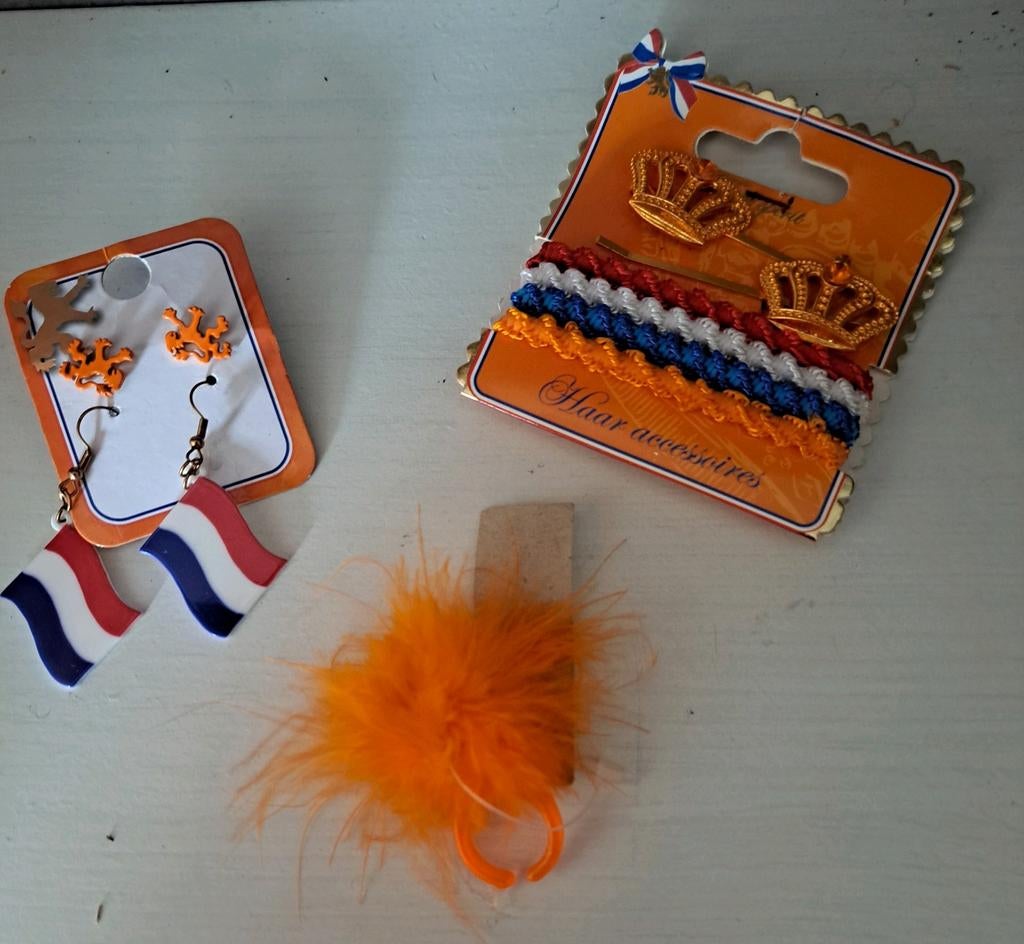 Oranje sieraden/ haaraccessoires, Ophalen of Verzenden, Oranje of Koningsdag