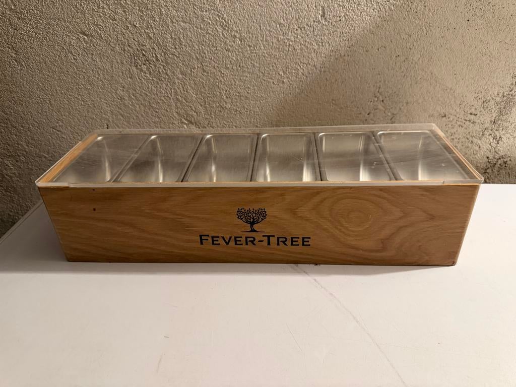 Fever Tree garnituurbox, Hout, Ophalen of Verzenden, Overige typen, Gebruikt