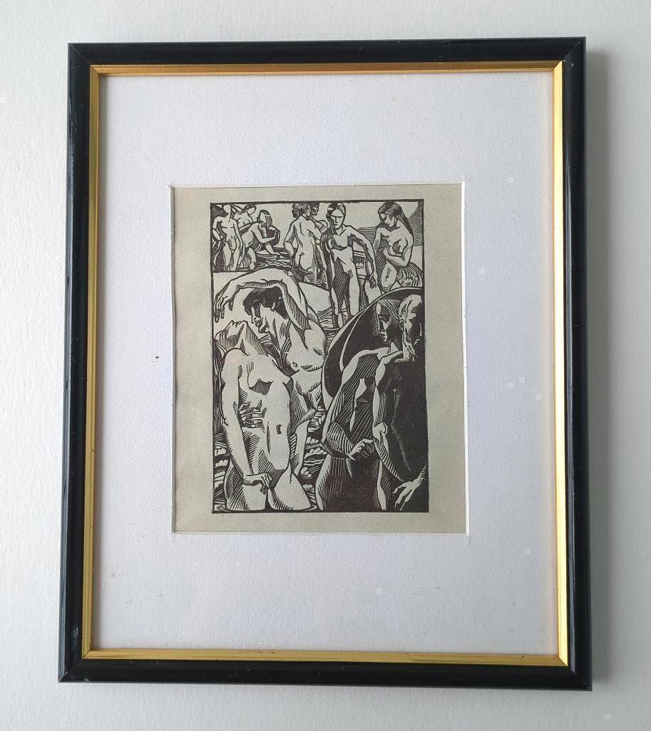 Clement Serveau (1886-1972) Houtgravure II, Ophalen of Verzenden