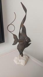 Vintage retro vis op marmer jaren 60, Ophalen of Verzenden