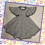Jurk met vlindermouwen en panterprint, mt 104, Kinderen en Baby's, Kinderkleding | Maat 104, Ophalen of Verzenden, Zo goed als nieuw