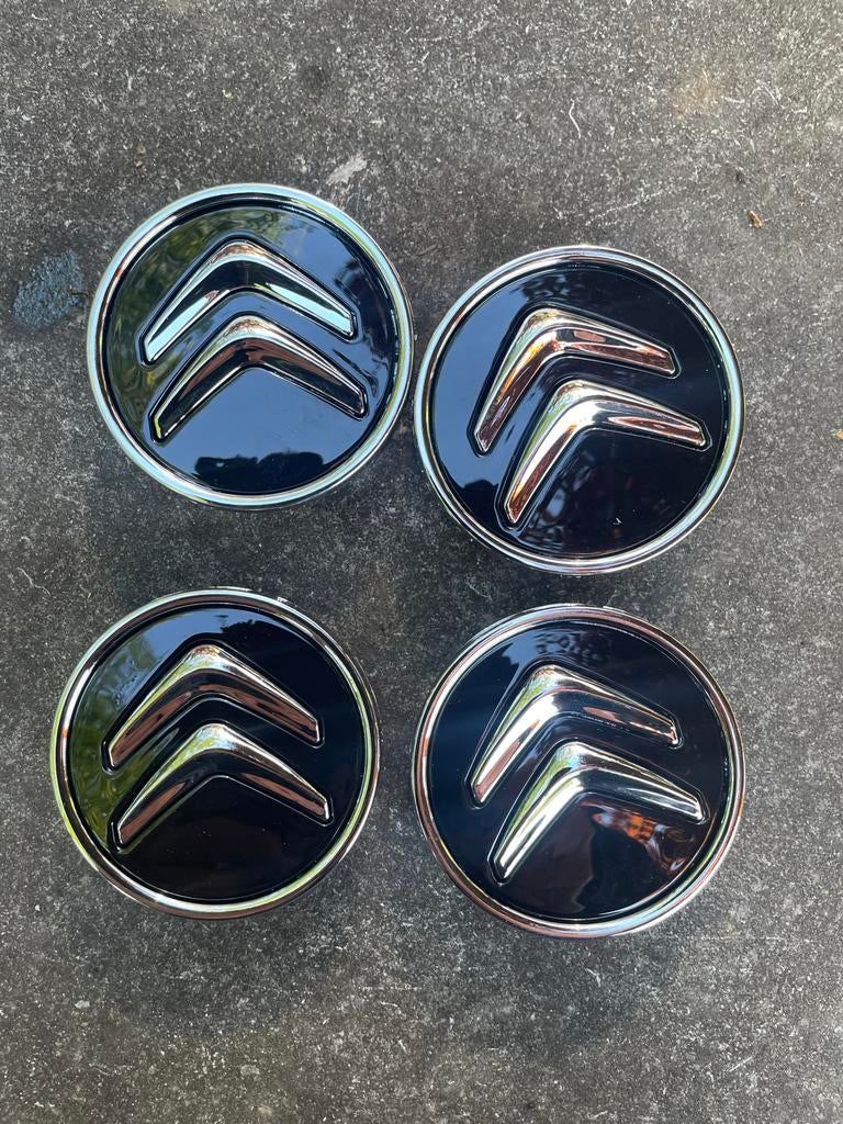 Nieuwe Zwarte 60mm Citroën Naafdoppen (Set van 4), Auto diversen, Wieldoppen, Ophalen of Verzenden, Nieuw