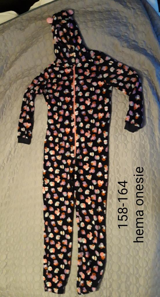 Onesie 158-164, Kinderen en Baby's, Kinderkleding | Maat 158, Nacht- of Onderkleding, Gebruikt, Meisje, Ophalen of Verzenden