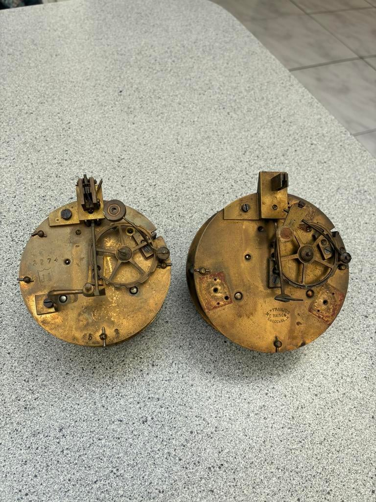 2 stuks Franse uurwerken, Antiek en Kunst, Antiek | Klokken, Ophalen of Verzenden