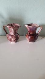 Set van 2 Vintage Bruine Keramische Mini Kannetjes, Antiek en Kunst, Ophalen of Verzenden