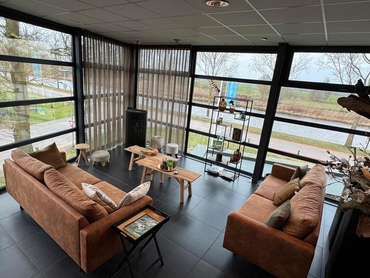 Zithoek incl 2 banken, tafeltjes en accessoires, Huis en Inrichting, Banken | Complete zithoeken, Zo goed als nieuw, Ophalen