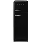 Smeg FAB30RBL3 Retro Koelkast met Vriesvak - Zwart, Gebruikt, 200 liter of meer, Energieklasse A of zuiniger, 45 tot 60 cm