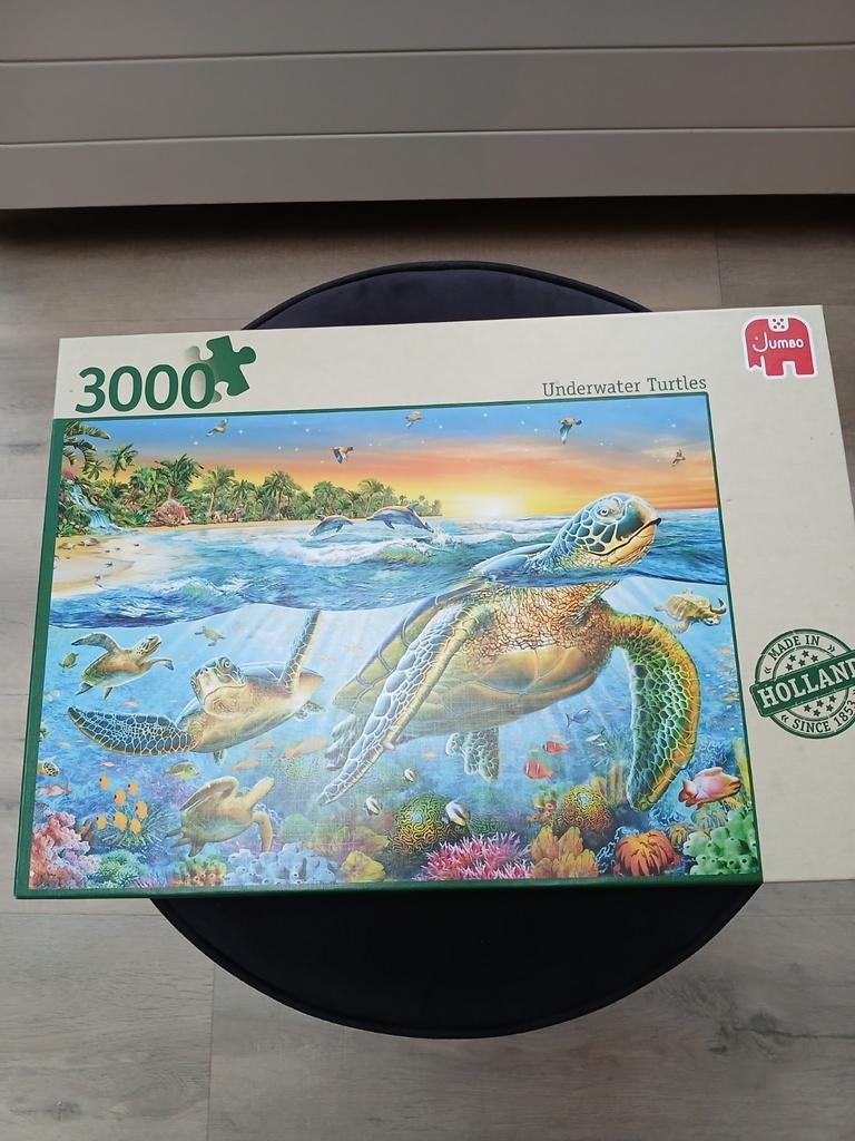 Jumbo Underwater Turtles 3000 stukjes legpuzzel, Ophalen of Verzenden, Meer dan 1500 stukjes, Gebruikt, Legpuzzel