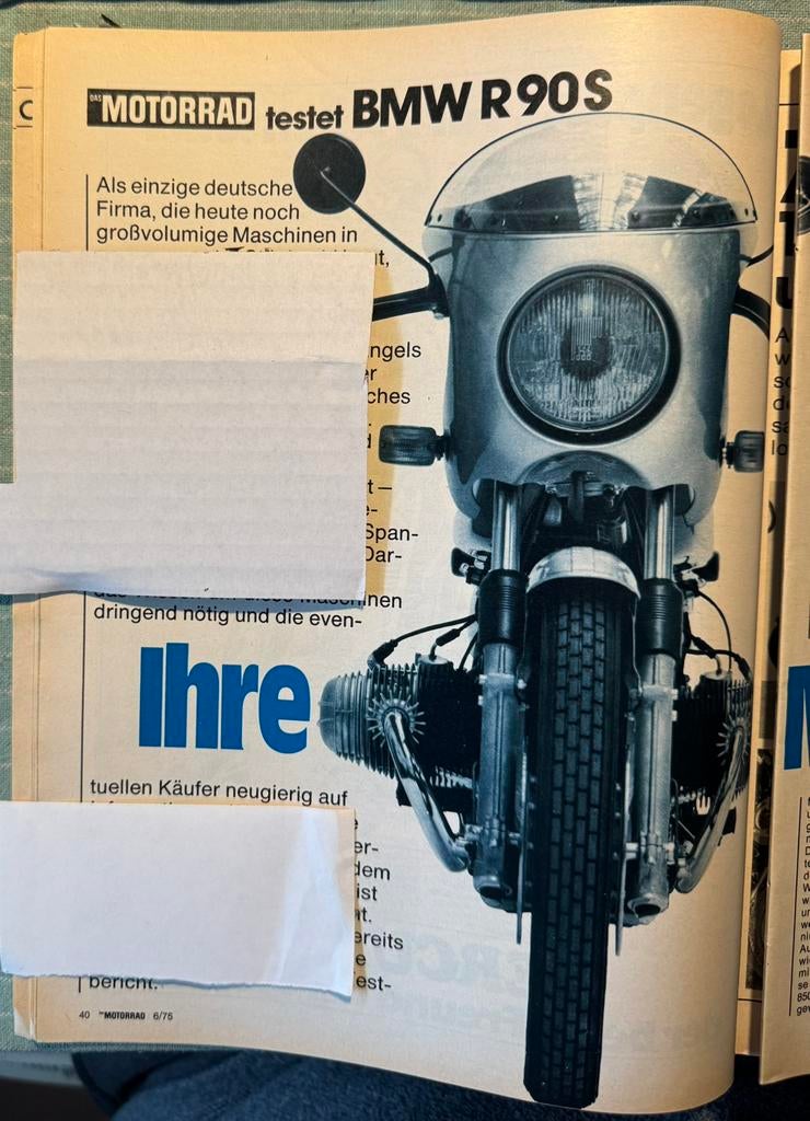 Test 1975 BMW R90S, Verzenden, Zo goed als nieuw, Motoren