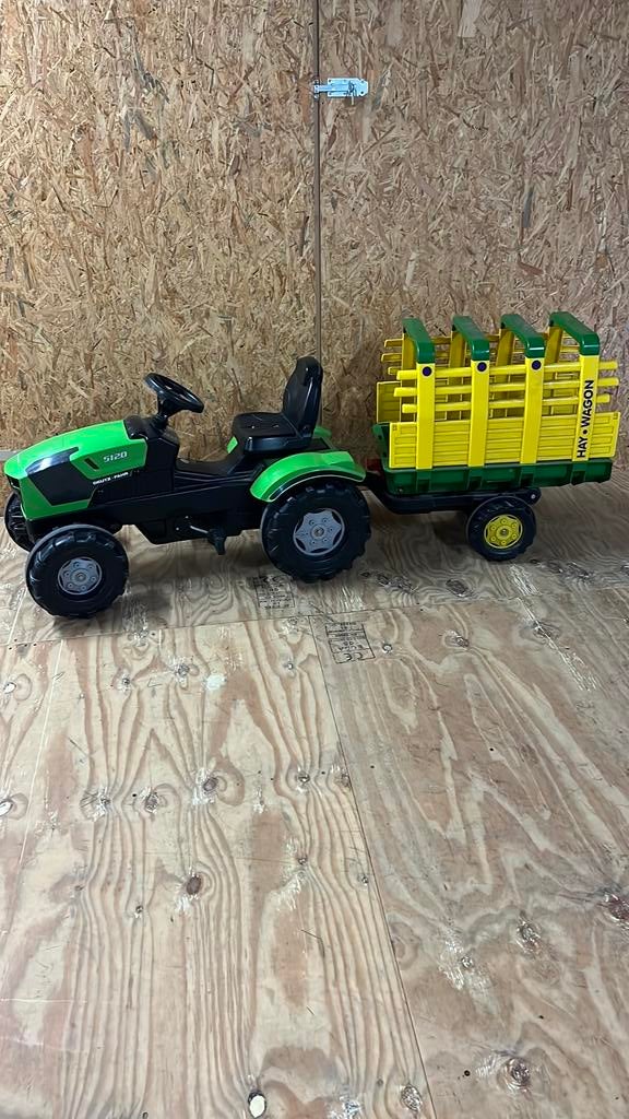 Tractor met wagen, Kinderen en Baby's, Speelgoed | Speelgoedvoertuigen, Ophalen, Zo goed als nieuw