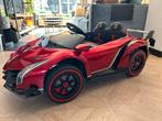 Lamborghini Veneno 12V 2 Persoons Kinderauto Metallic Rood, Ophalen of Verzenden, Nieuw, Overige typen