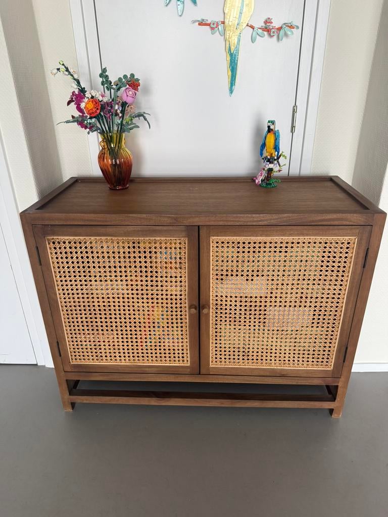 Houten dressoir te koop, Huis en Inrichting, Kasten | Dressoirs, Ophalen, 100 tot 150 cm, Zo goed als nieuw, 25 tot 50 cm