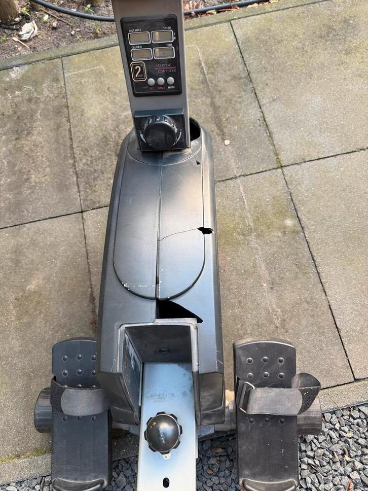 Roei apparaat fitness, Sport en Fitness, Fitnessapparatuur, Gebruikt, Roeitrainer, Armen, Metaal, Ophalen