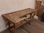 lange robuuste oude werkbank  310 cm lang, Ophalen