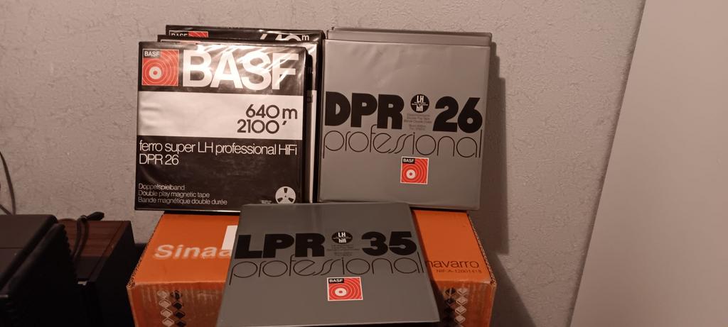 7x BASF Professional magneetbanden voor spoelenrecorders, Ophalen of Verzenden, Onderdeel, Met banden