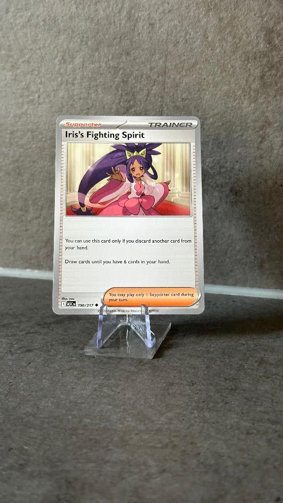Iris's Fighting Spirit 190/217 - Ascended Heroes - Normaal, Ophalen of Verzenden, Zo goed als nieuw, Losse kaart