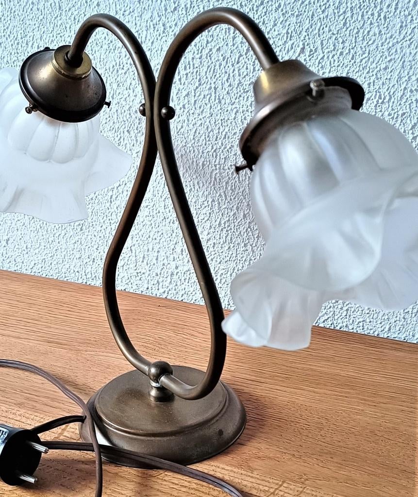 klassieke tafellamp -60/70s (dressoir periode ) messing lamp, Ophalen, Nostalgisch  - klassiek - vintage  - seventies, Gebruikt