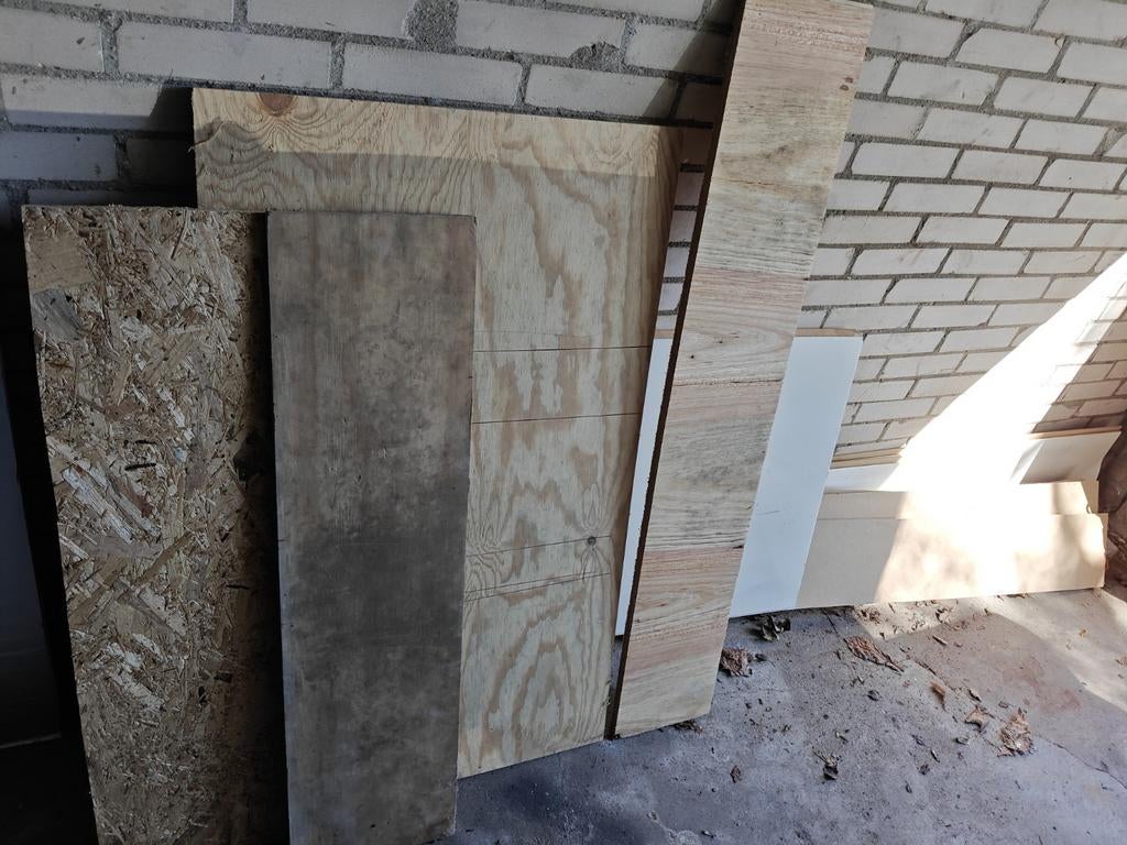 Restanten houtplaten gratis af te halen, Ophalen, Gebruikt, Minder dan 25 mm, Overige typen