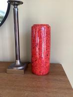 Vintage West Germany Vaas Rood Gespikkeld 28cm, Ophalen of Verzenden