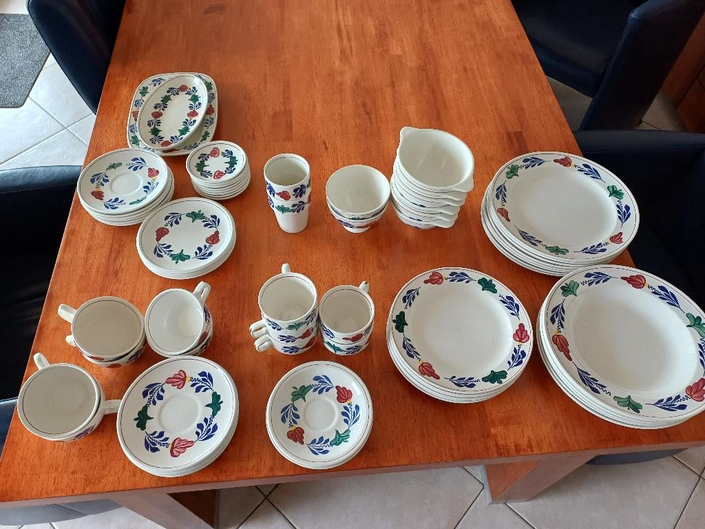 servies boerenbont, Huis en Inrichting, Keuken | Servies, Gebruikt, Overige typen, Ophalen of Verzenden, Aardewerk