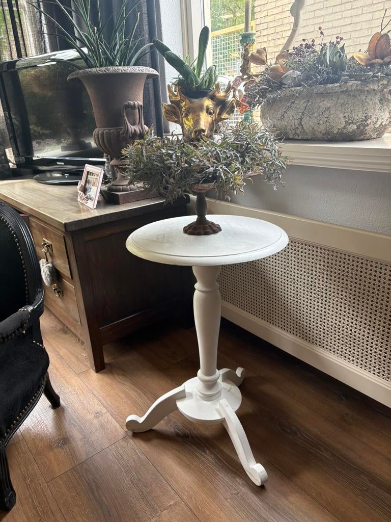 Bijzet tafeltje, Huis en Inrichting, Ophalen, Gebruikt, Rond, Minder dan 55 cm