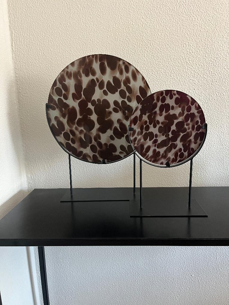 Luipaard panter leopard print ornament beeld object glas, Ophalen of Verzenden, Zo goed als nieuw, Glas