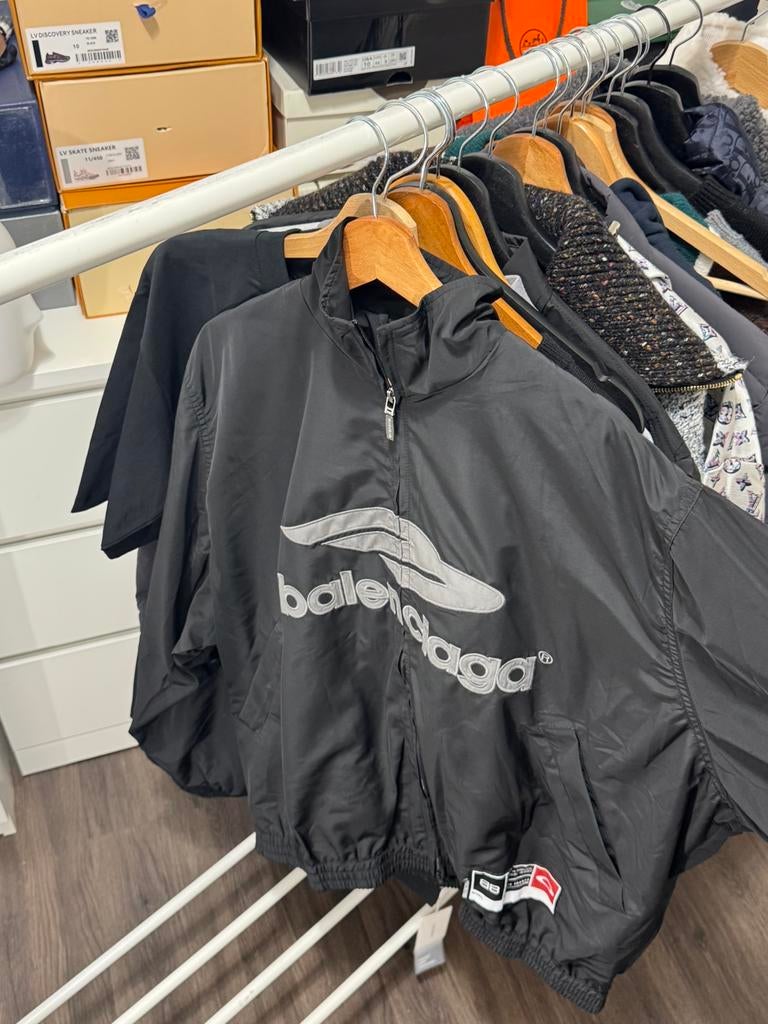 Balenciaga Unisex Windbreaker Black, Ophalen of Verzenden, Nieuw, Zwart