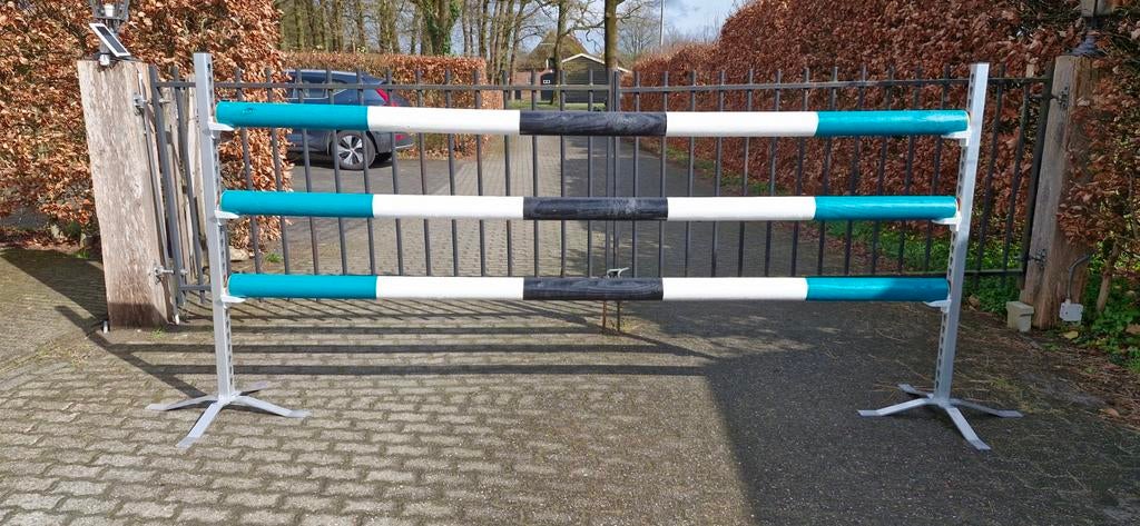 Nieuwe complete hindernis met aluminium staanders, Dieren en Toebehoren, Paarden en Pony's | Overige Paardenspullen, Ophalen, Nieuw