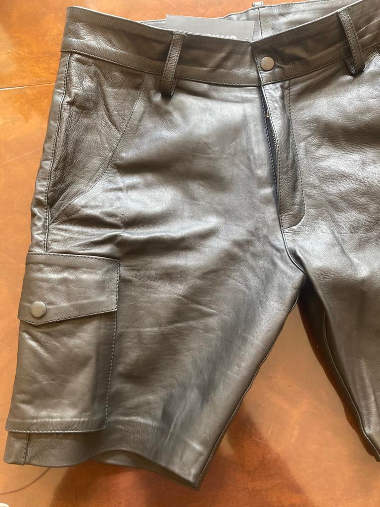 Mr Riegillio nieuwe leren cargo short M €50,incl verz postnl, Verzenden, Nieuw, Zwart, W32 (confectie 46) of kleiner