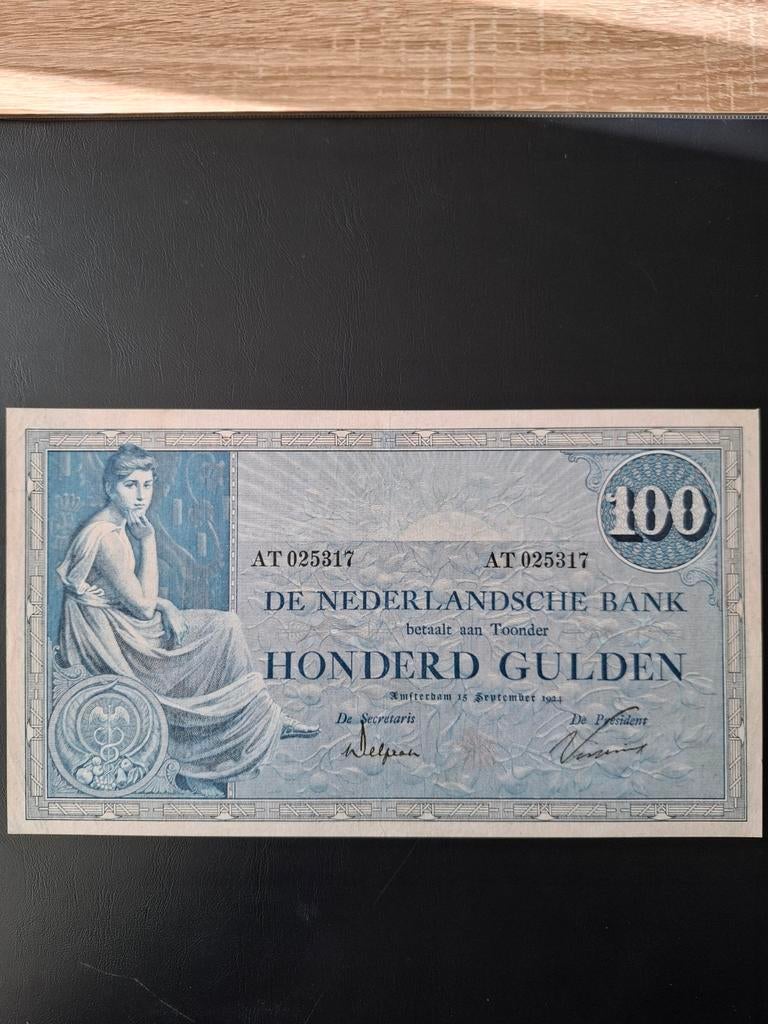 Bankbiljet 100 Gulden 1921 (Grietje Seel) in hoge kwaliteit., Postzegels en Munten, Bankbiljetten | Nederland, Ophalen of Verzenden