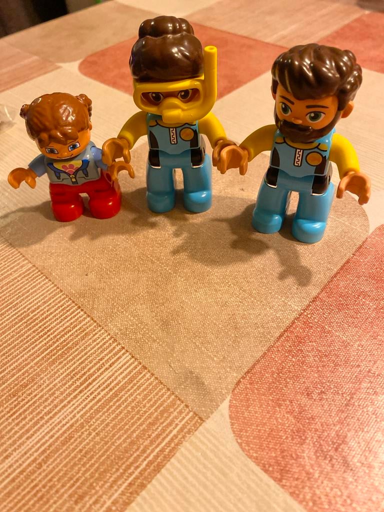 Lego Duplo Figuren - Duiker, Vader en Kind, Ophalen of Verzenden, Gebruikt, Jongen of Meisje
