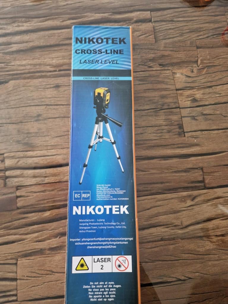 Nikotek Cross-Line Laser Level met statief, Doe-het-zelf en Verbouw, Ophalen of Verzenden, Nieuw