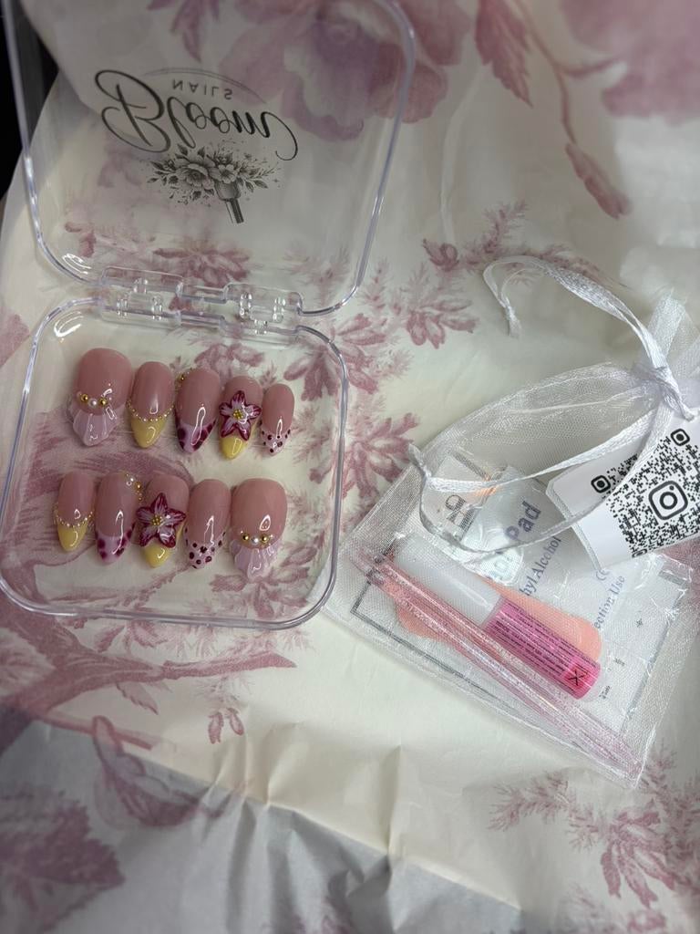 Press on nagels summer vibes, Verzenden, Nieuw, Overige kleuren, Handen en Nagels