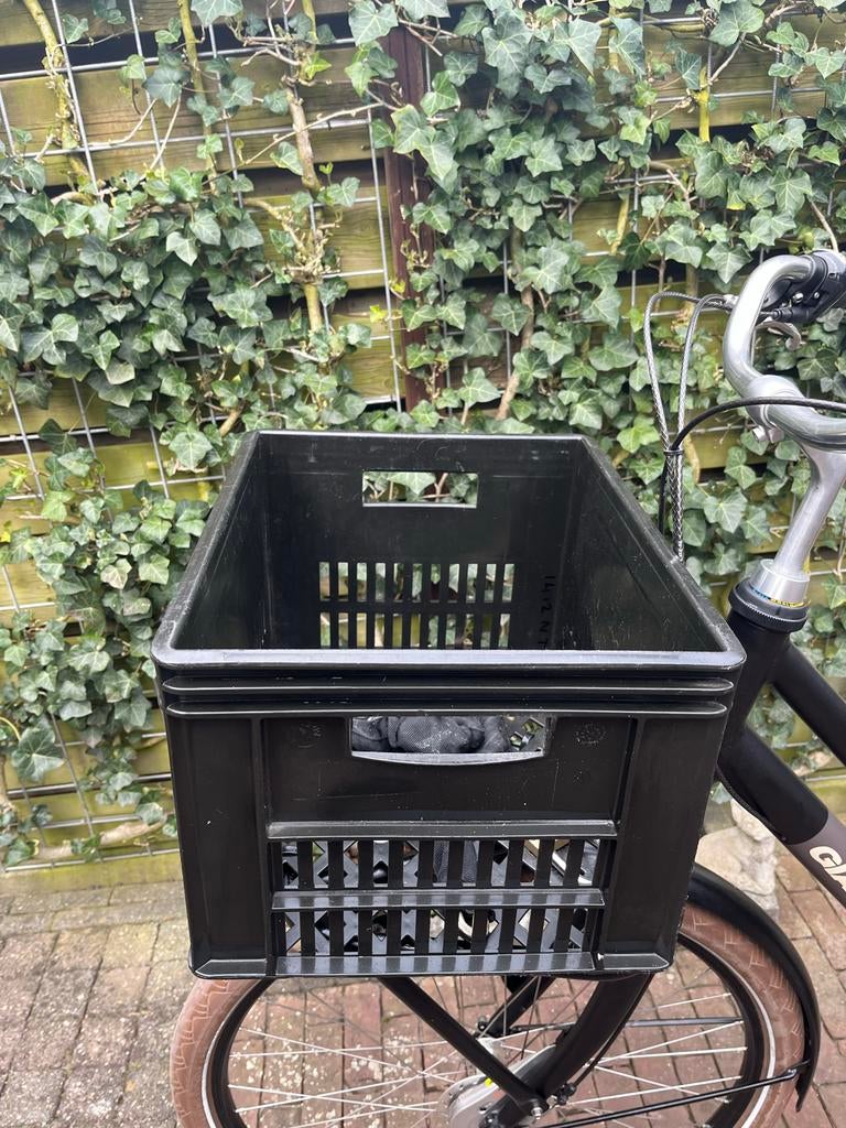 Zwart Fietskrat - Zo goed als nieuw, Ophalen of Verzenden, Zo goed als nieuw, Fietskrat