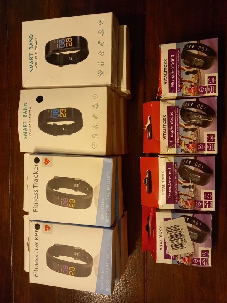 18 stuks fitness/smart armbanden, Ophalen, Zo goed als nieuw, Zwart, Android