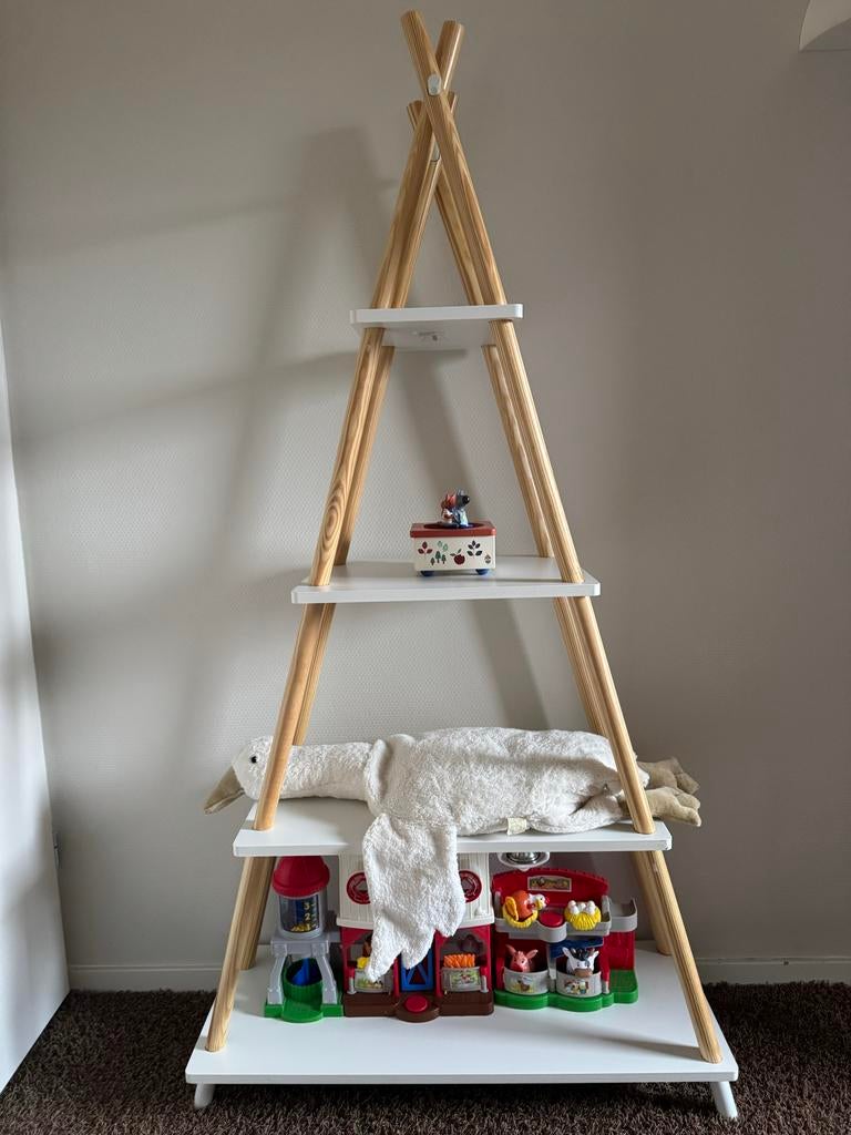 Leuke houten kast piramide, Ophalen, 105 cm of meer, Zo goed als nieuw, Minder dan 50 cm