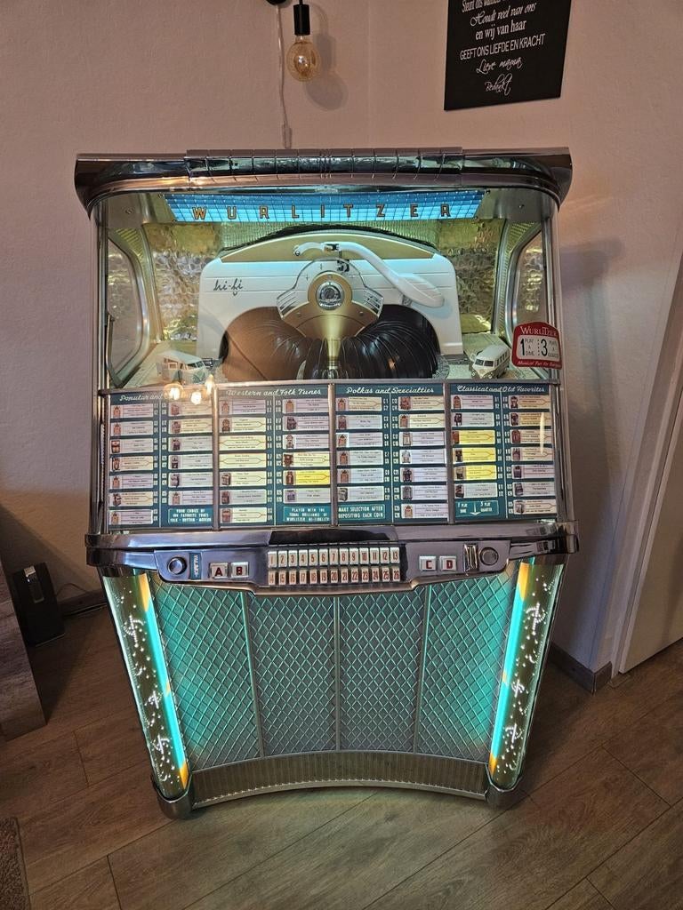 Wurlitzer 2104 jukebox, Ophalen, Zo goed als nieuw, 1950 tot 1960, Wurlitzer