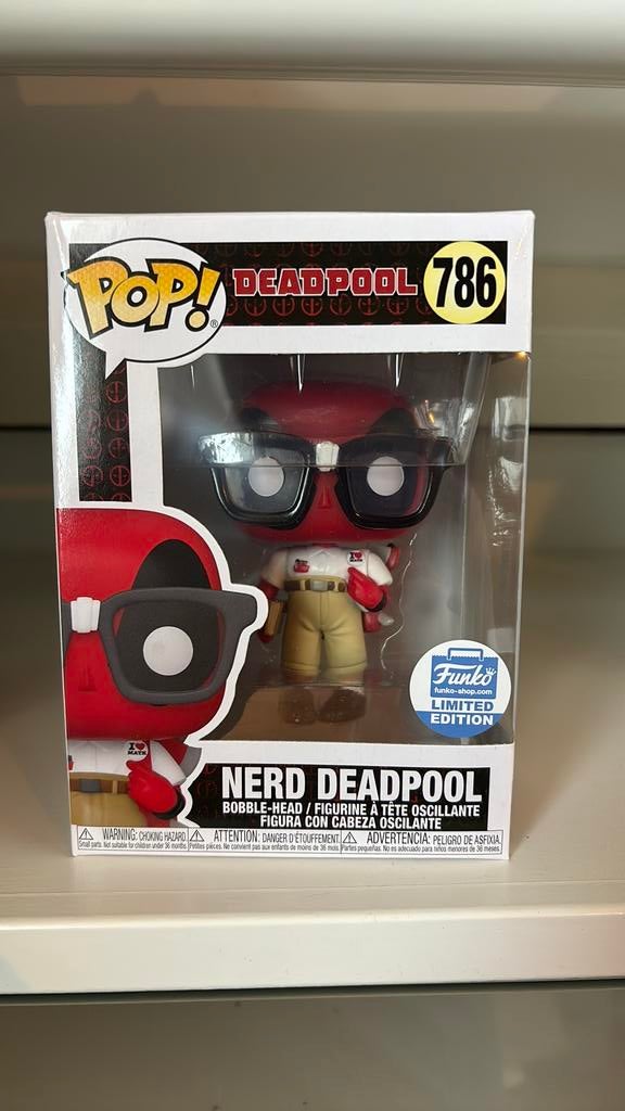 Funko Pop! 786 Nerd Deadpool limited edition, Ophalen of Verzenden, Zo goed als nieuw