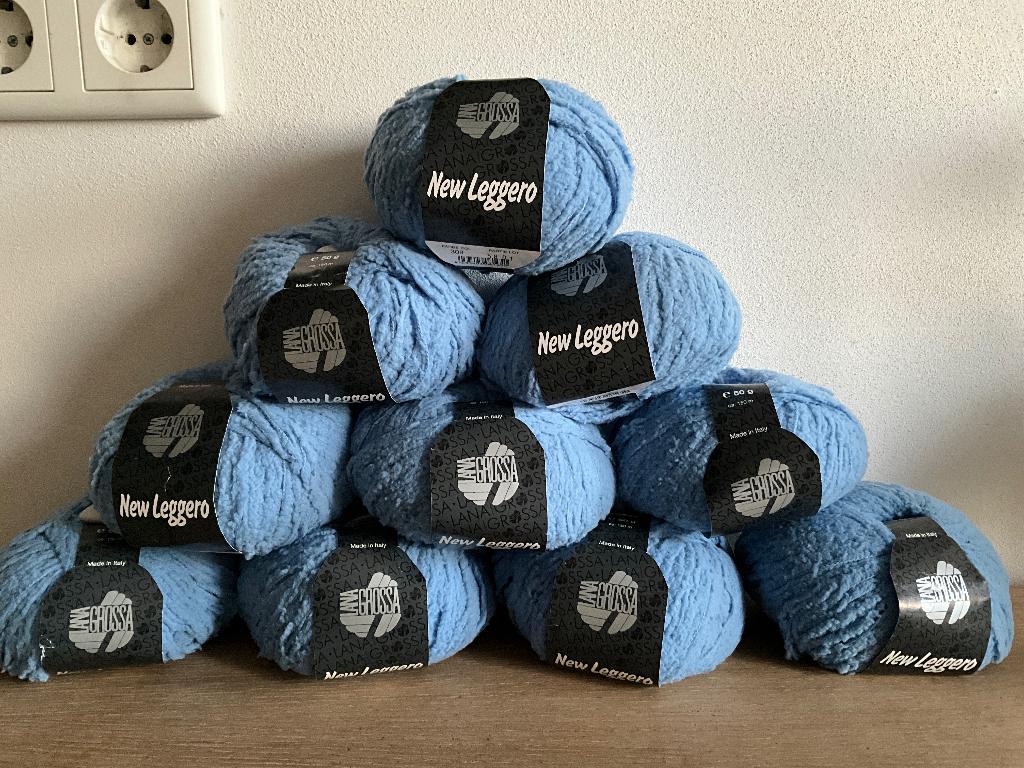 10 bollen Lana Grossa New Leggero kleur 309, Hobby en Vrije tijd, Breien en Haken, Nieuw, Breien of Haken, Wol of Garen, Ophalen of Verzenden