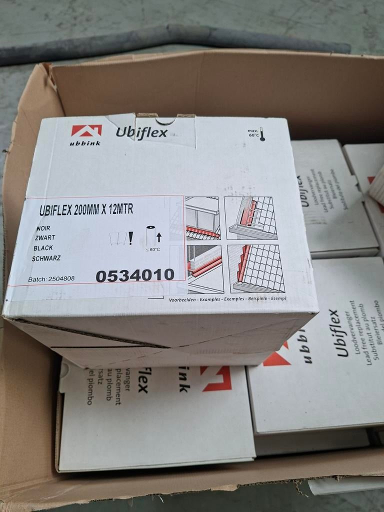 Ubiflex Loodvervanger 200mm x 12m, Doe-het-zelf en Verbouw, Dakpannen en Dakbedekking, Ophalen, Overige materialen, Zwart, Nieuw