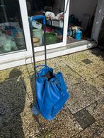 Mooie leren boodschappen trolley, Ophalen, 40 tot 60 cm, 30 cm of meer, Bruin