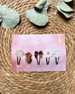 Haarknipjes & haarclipjes set klikklak met roos, Ophalen of Verzenden, Nieuw, Haarknipjes & haarclipjes