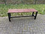 steigerhouten industriële tuinbankje in de kleur palissander, Ophalen, Nieuw, Hout